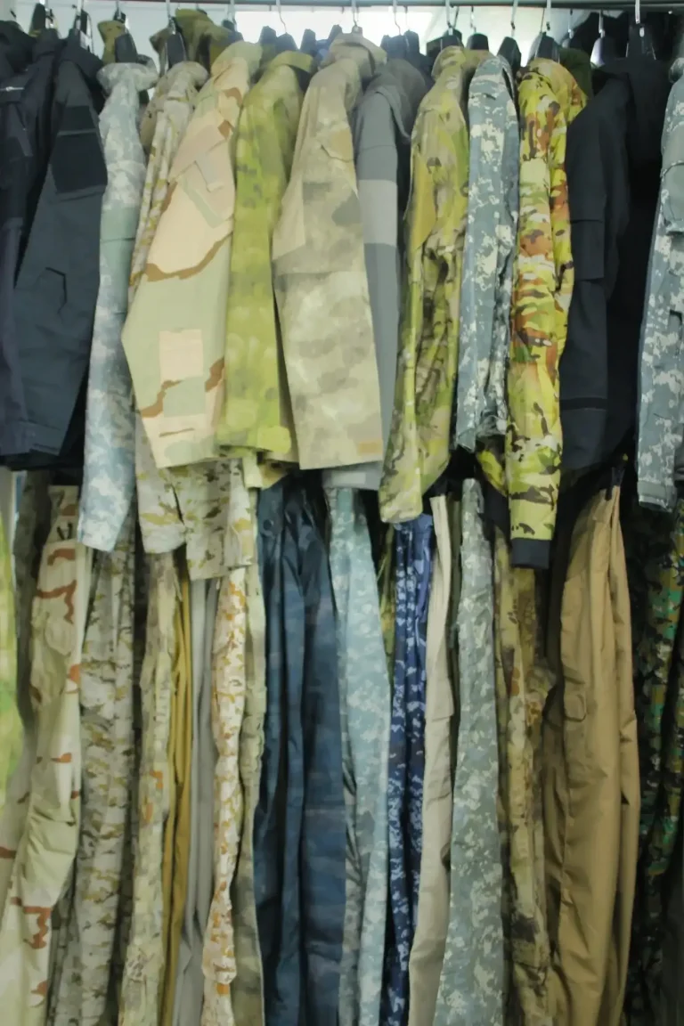 a variety of military uniforms, including BDU