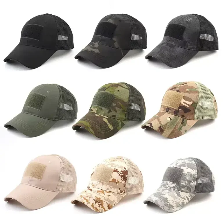 tactical hats baseball caps in different colors and camouflage patterns