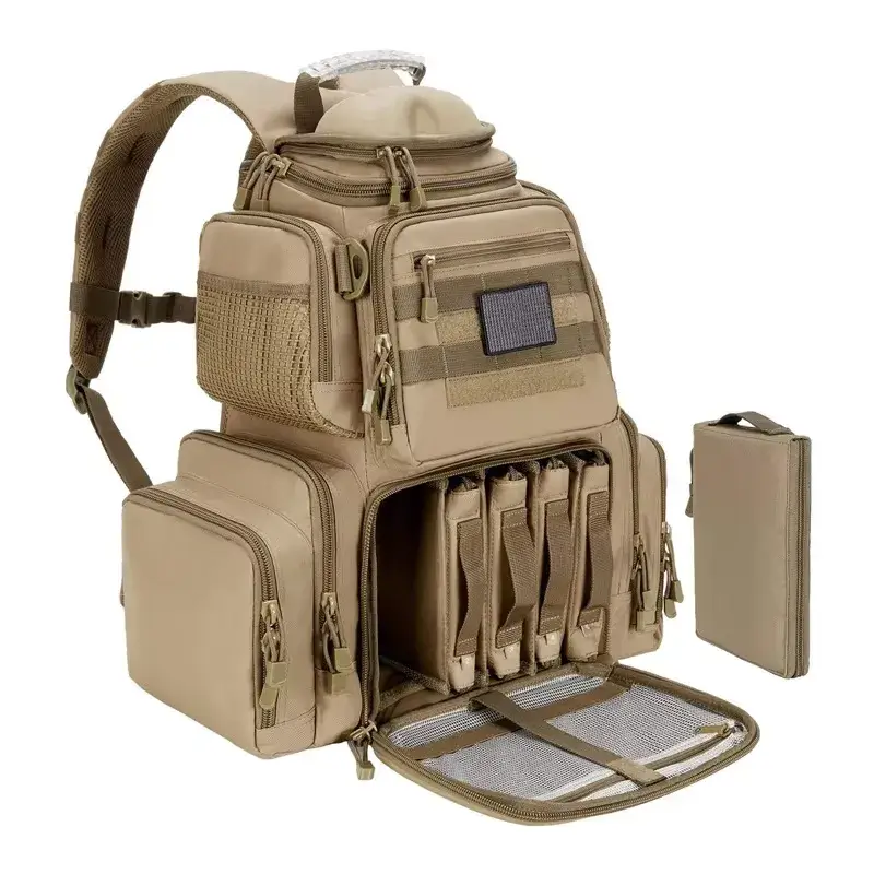 tactical pistol backpack for the gun range