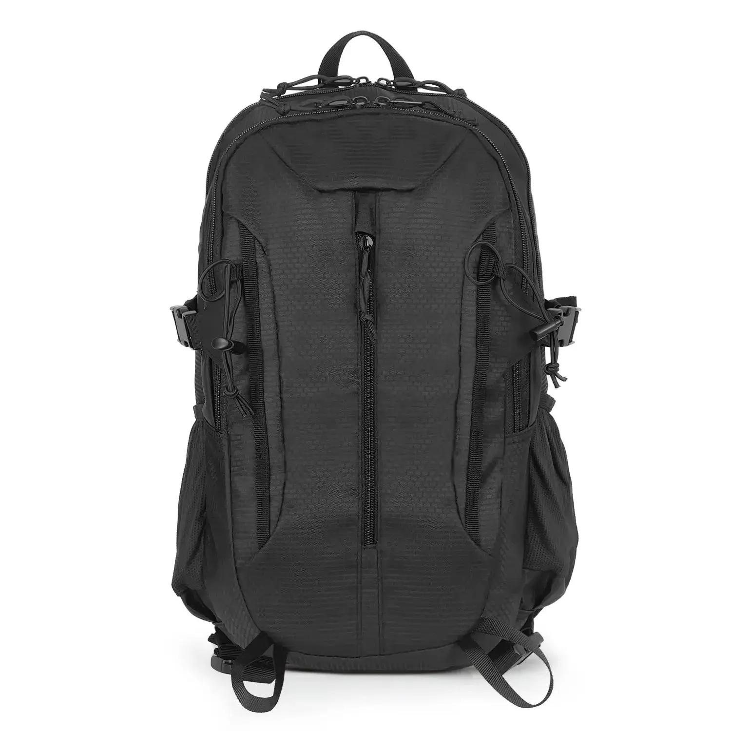 gray man backpack black